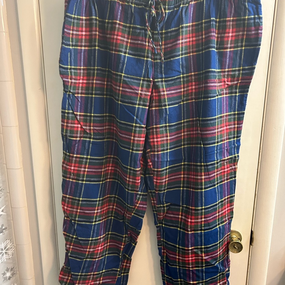 Lands' End Plaid Pajama Pants NWOT